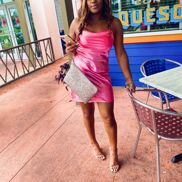 Satin Shift Dress - Picture 4 of 5